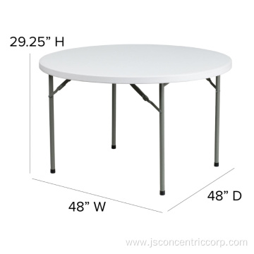 4-foot round plastic folding table